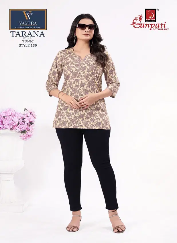 Ganpati Tarana Vol 1 Casual Wear Cotton Printed Short Tops Collection